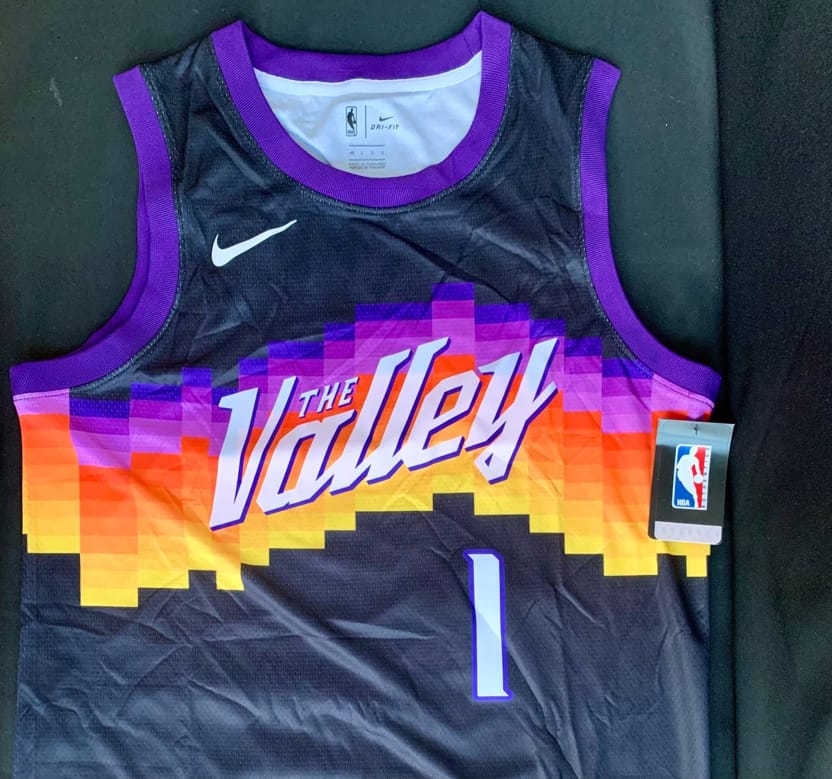 Баскетбольная джерси 2020-21 Phoenix Suns #1 Devin Booker City Edition Black Swingman Jersey