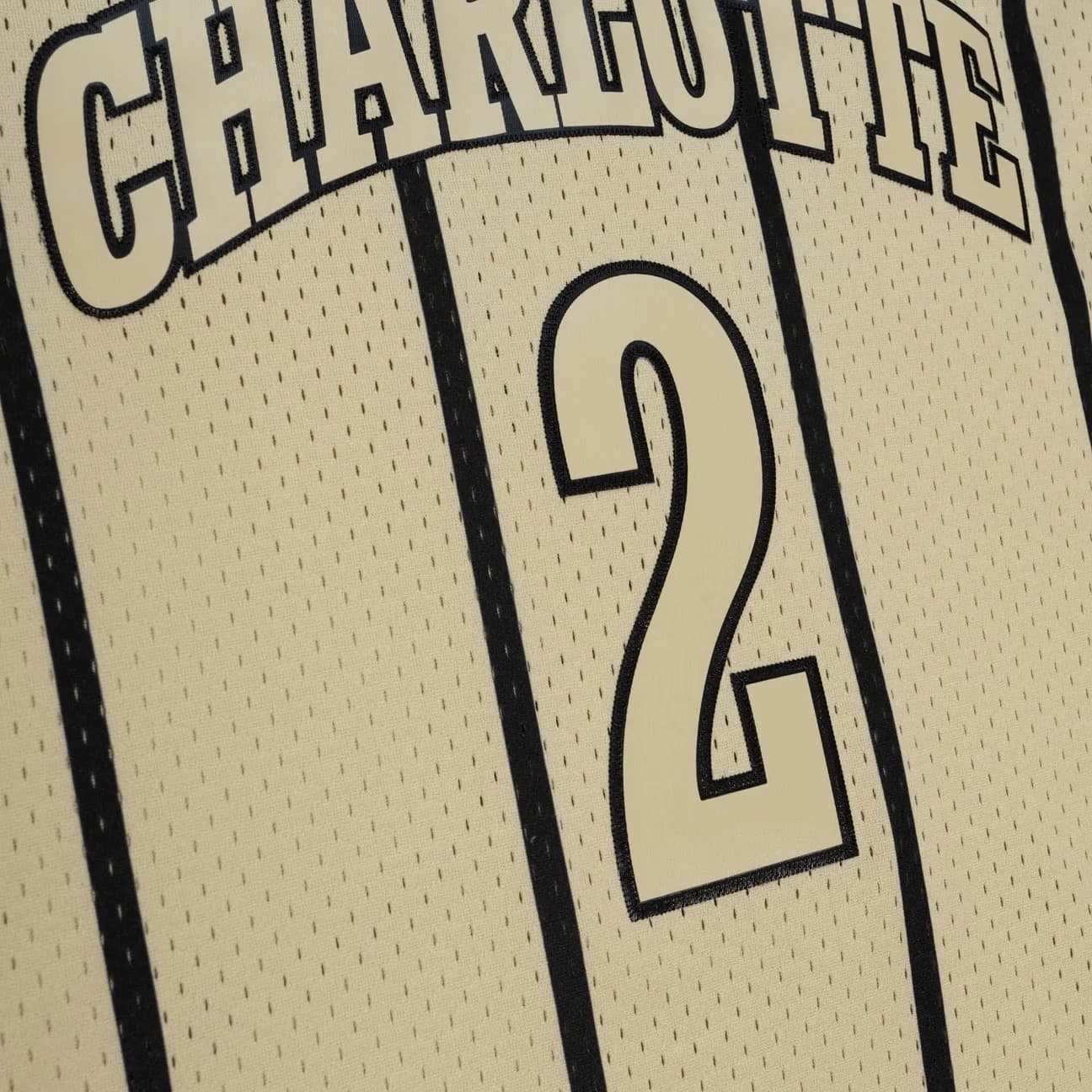 Баскетбольная джерси 1992-93 Charlotte Hornets Larry Johnson #2 Swingman Hardwood Classics Khaki Jersey