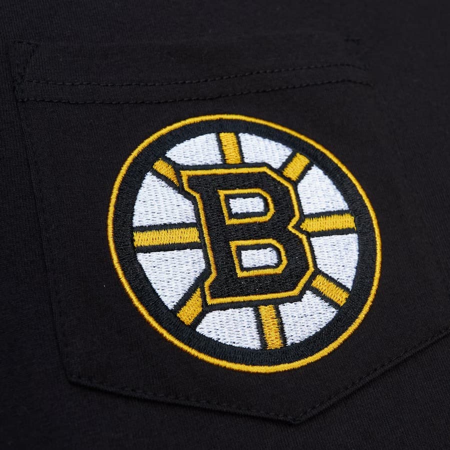 Футболка Mitchell & Ness Black Boston Bruins Premium Pocket T-Shirt
