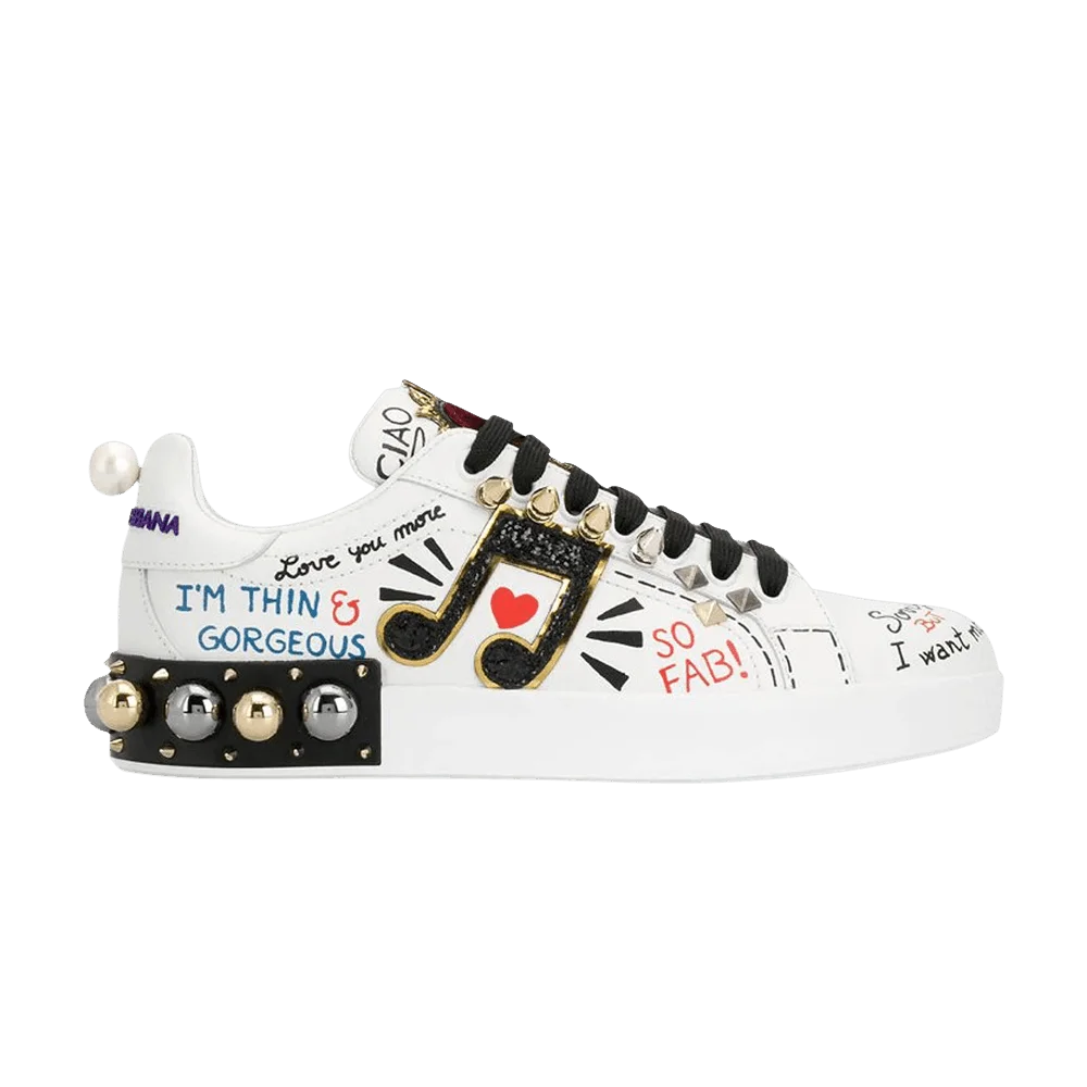 Krossovki-Dolce-Gabbana-Wmns-Portofino-Musical-Note-Patch