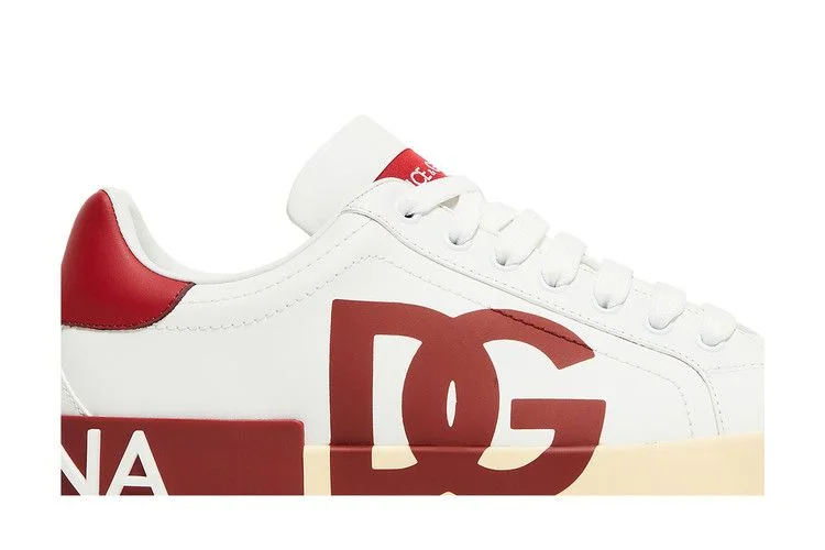 Krossovki-Dolce-Gabbana-Portofino-Low-DG-Logo-Print-White-Red-1