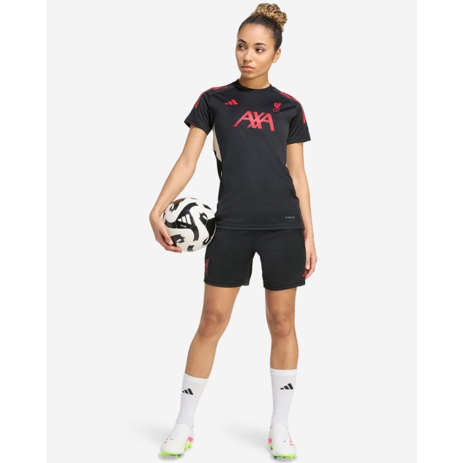 Женское тренировочное джерси Liverpool FC adidas Womens 25/26 Domestic Short Sleeve Top Black