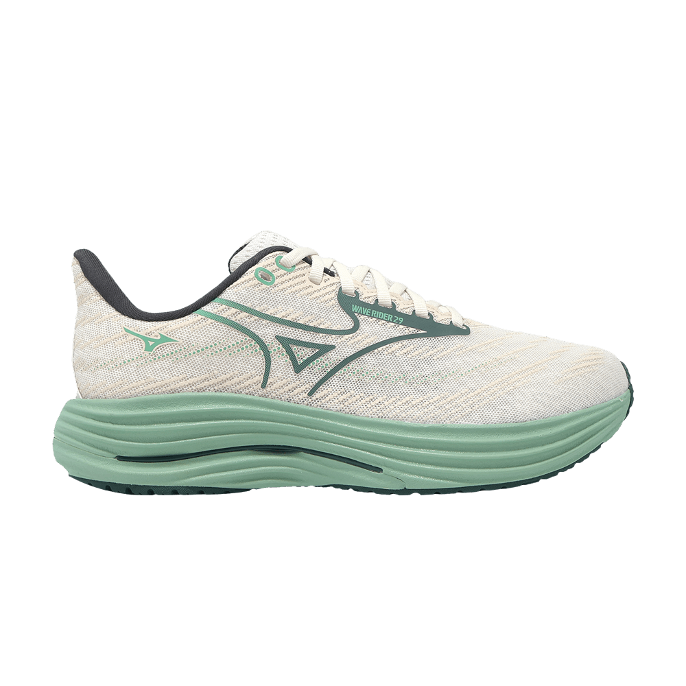 Кроссовки Mizuno Wave Rider 29 Super Wide 'White Bistro Green'