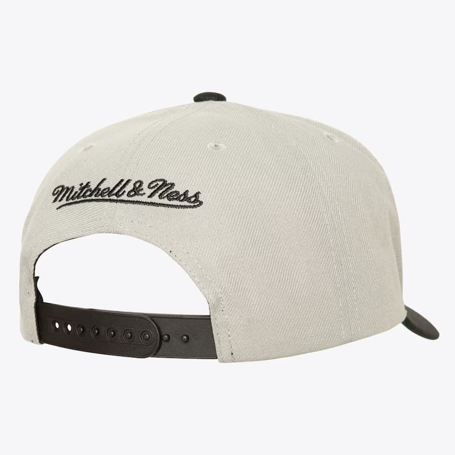Бейсболка Mitchell & Ness Gray Los Angeles Kings Boom Text Pro Vintage Snapback Hat