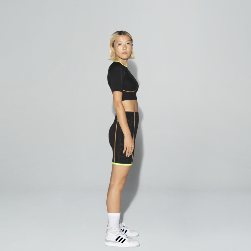 Спортивный топ adidas Ivy Park Knit Crop Top Black/Mesa