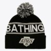 Mitchell-Ness-x-Bape-Black-Los-Angeles-Kings-Cuffed-Knit-Pom-Hat-100x100