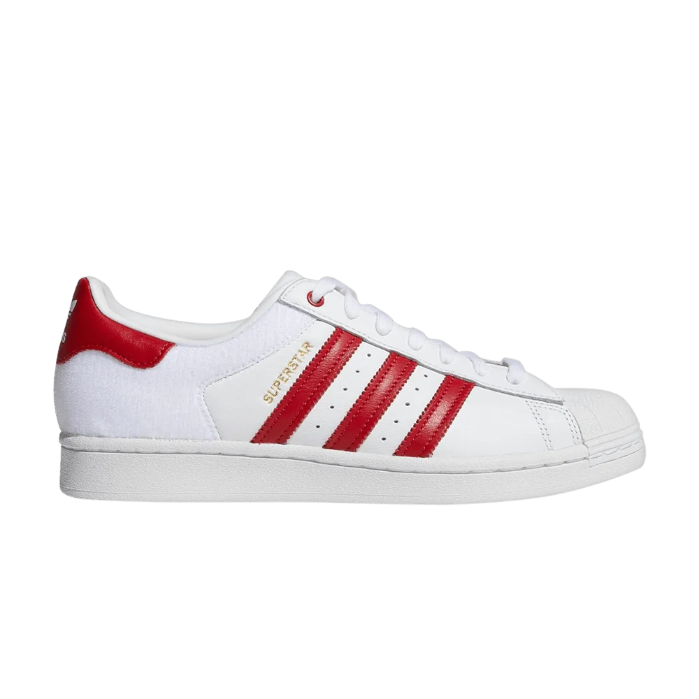 Кроссовки Adidas Superstar 'Velcro Patches - White Scarlet'