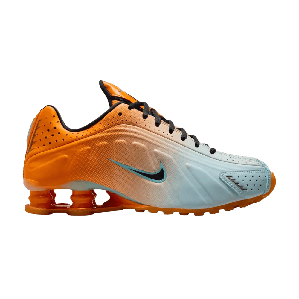 Krossovki-Nike-Wmns-Shox-R4-Vivid-Orange-Black-Glacier-Blue