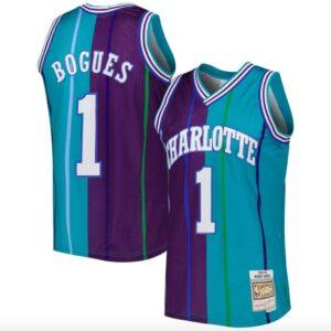 1992-93-Charlotte-Hornets-1-Muggsy-Bogues-Mitchell-Ness-Split-TealPurple-Jersey-3-300x300