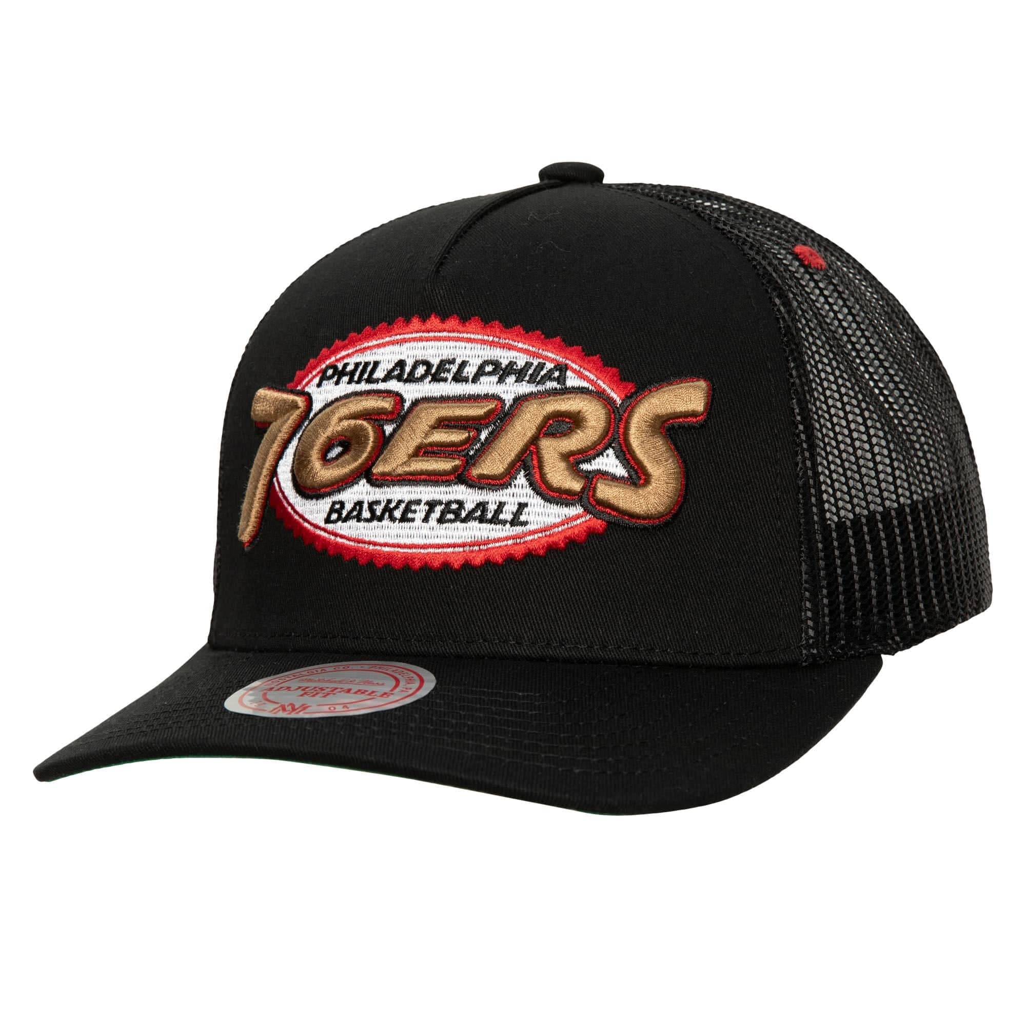 Бейсболка Mitchell & Ness Team Seal Trucker Snapback HWC Philadelphia 76ers