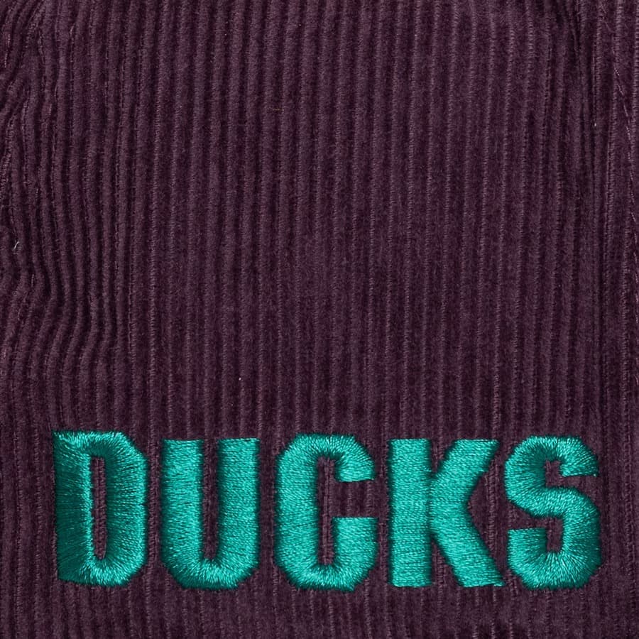 Бейсболка Mitchell & Ness Purple Teal Anaheim Ducks Vintage Sueduroy Snapback Hat