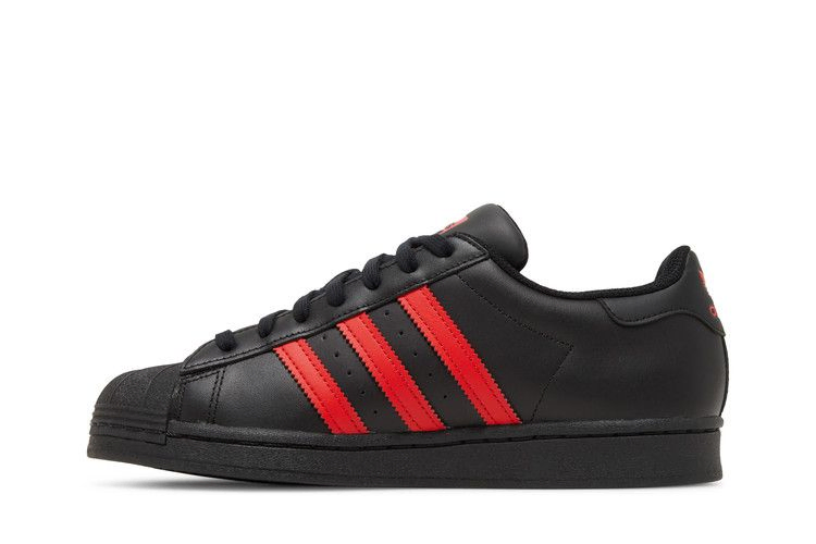 Кроссовки Adidas Superstar 'Core Black Vivid Red'