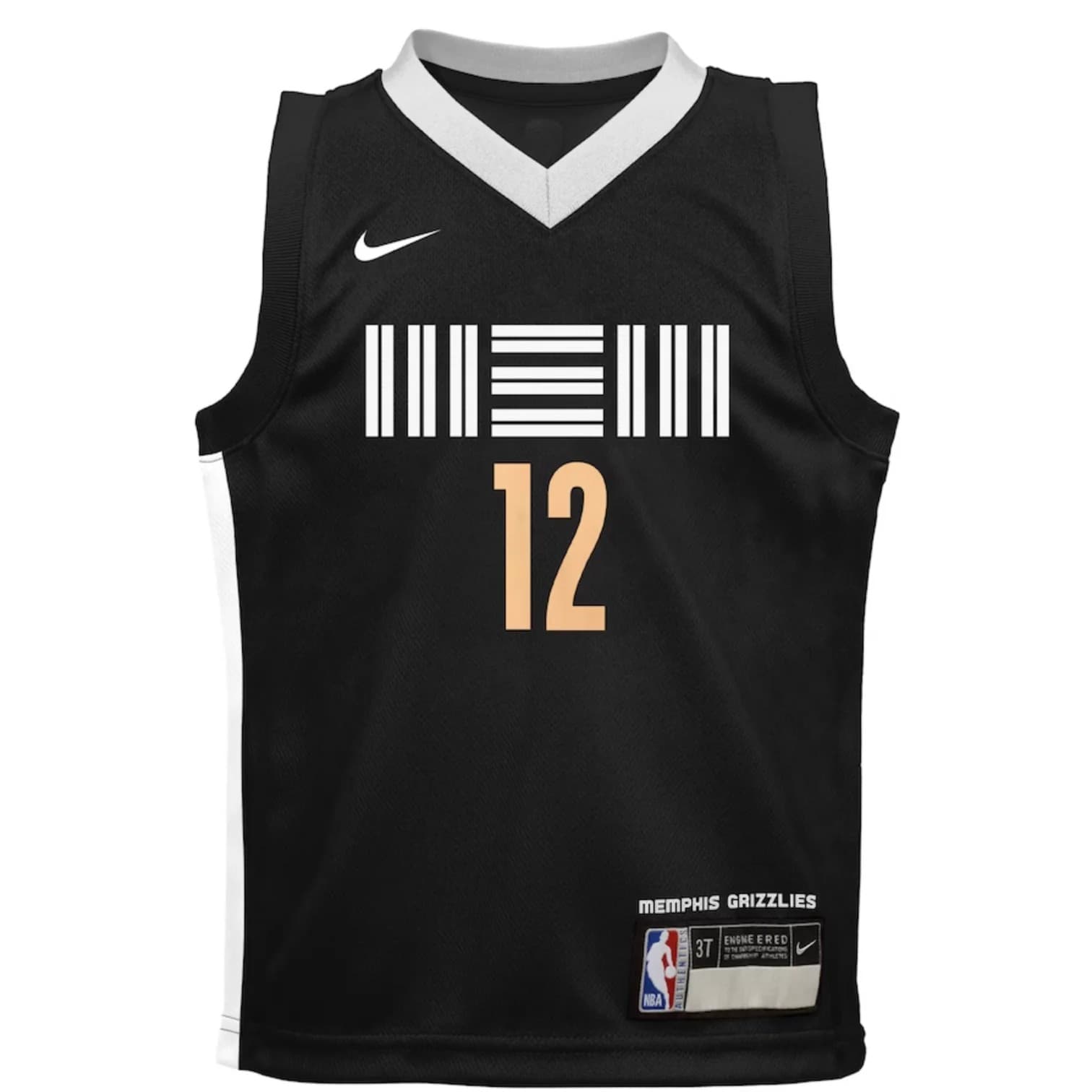 2023-24-Memphis-Grizzlies-Ja-Morant-12-Boys-City-Edition-Black-Jersey-2