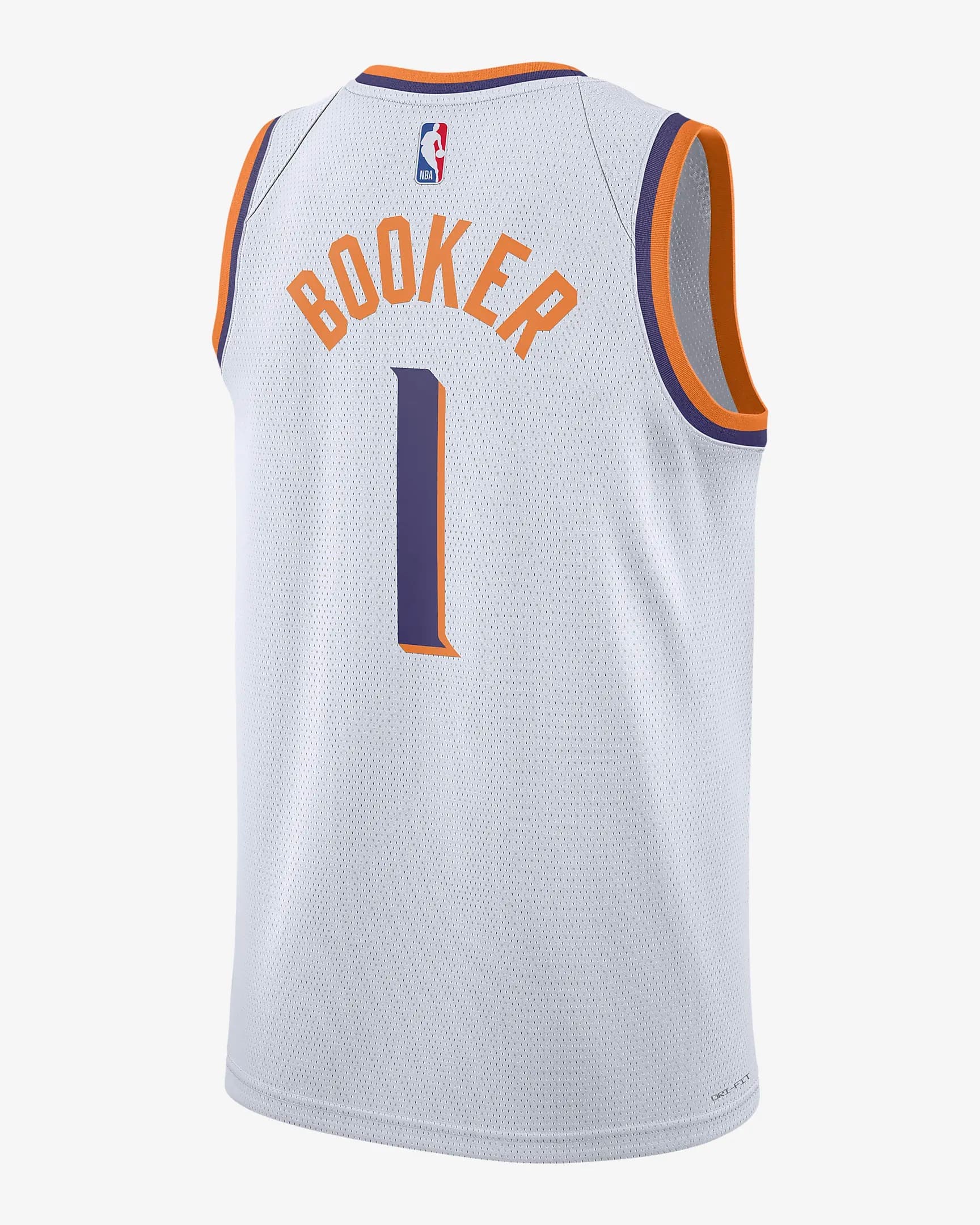 Баскетбольная джерси 2023-24 Phoenix Suns Devin Booker #1 Swingman Association Edition White Jersey