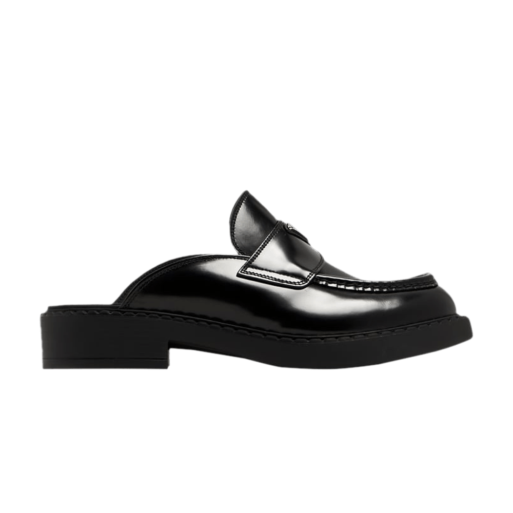 Кроссовки Prada Brushed Leather Mule 'Black'