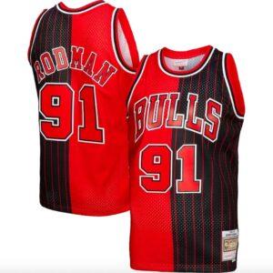 1995-96-Chicago-Bulls-91-Dennis-Rodman-Mitchell-Ness-Split-RedBlack-Jersey-1-300x300
