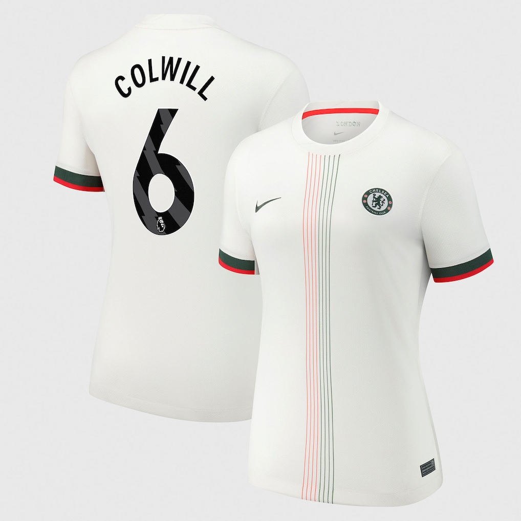 Женское футбольное джерси Chelsea Nike Away Stadium Shirt 2025-26 - Womens with Colwill 6