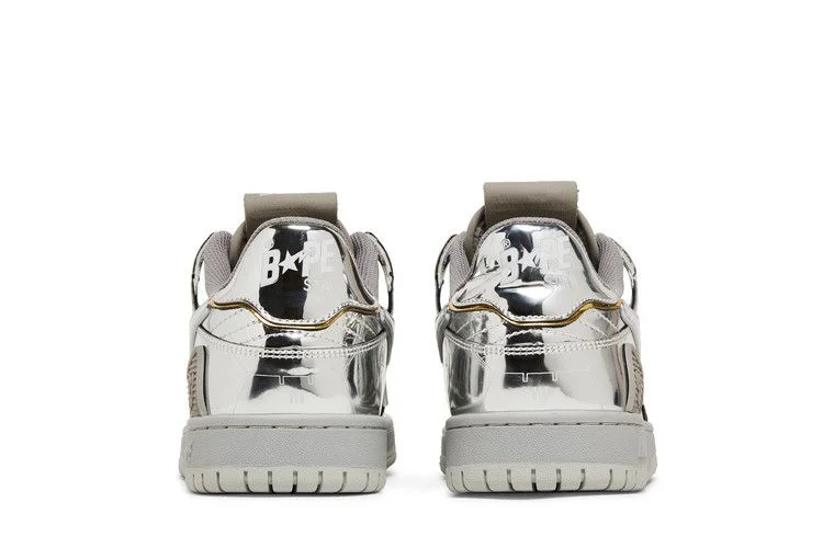Кроссовки Hajime Sorayama x BAPE Sk8 Sta 'Silver'