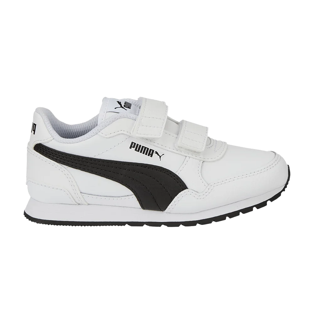 Krossovki-Puma-ST-Runner-v3-Leather-Little-Kid-White-Black