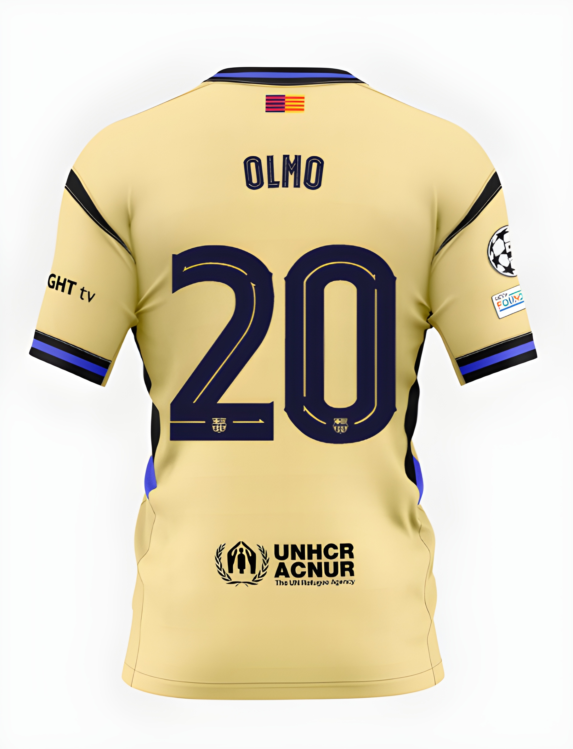 Женское футбольное джерси FC Barcelona 25/26 UCL or La Liga away jersey OLMO Player's Edition