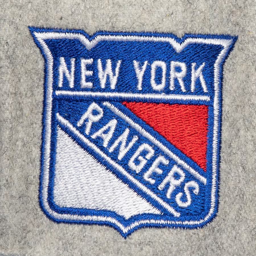 Бейсболка Mitchell & Ness Gray New York Rangers Tailsweep 2.0 Melton Snapback Hat