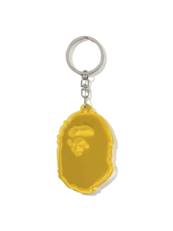 BAPE-Ape-Head-Reflective-Keychain-Yellow-1