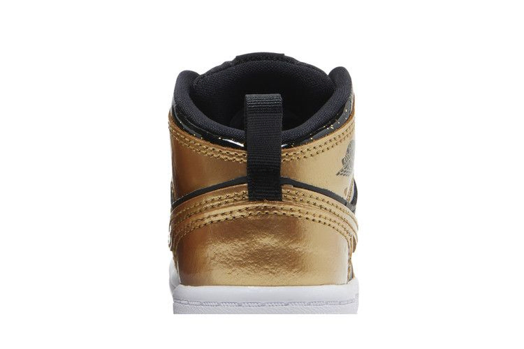 Кроссовки Air Jordan 1 Mid SE TD 'Metallic Gold Black'