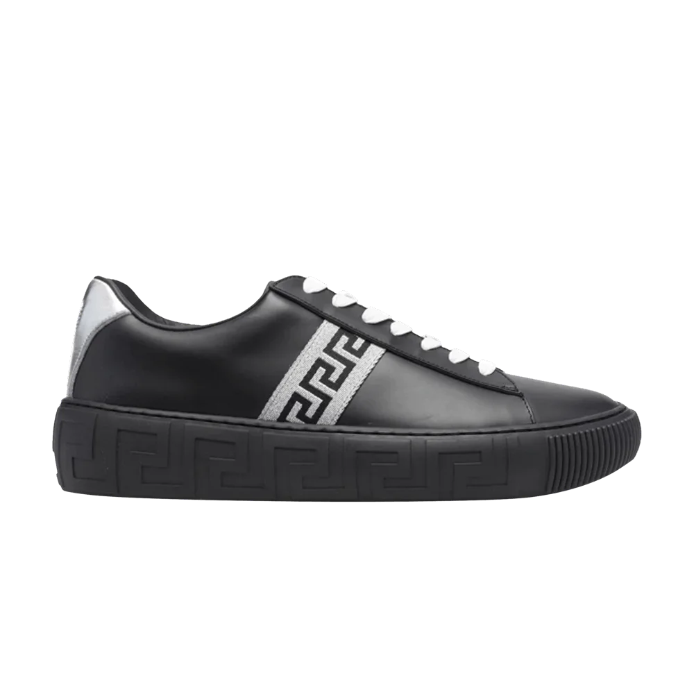 Krossovki-Versace-Greca-Sneaker-Black-Silver