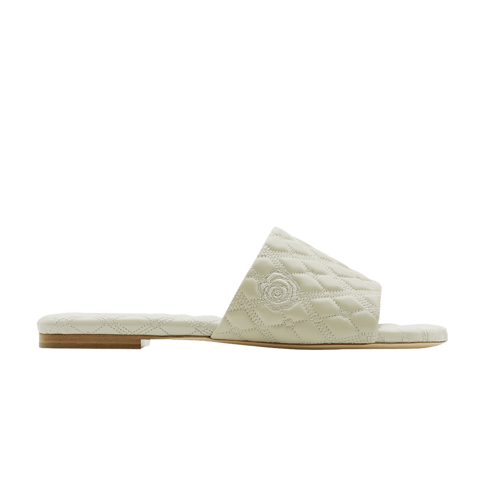 Burberry Wmns Leather Quilt Slide 'Plaster'