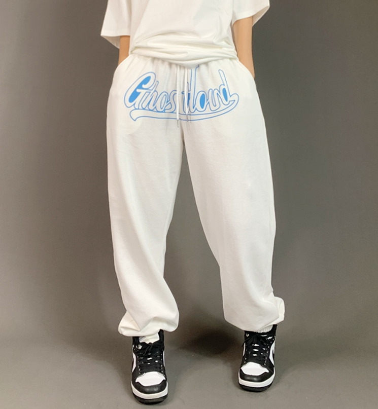 Спортивные брюки 2021 Ghostland Hip-hop Style Sweatpants White