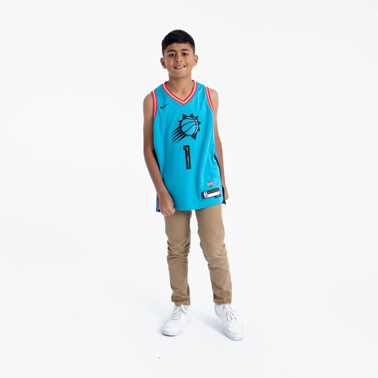 2022-23-Phoenix-Suns-Devin-Booker-1-Youth-Swingman-City-Edition-Teal-Jersey-3