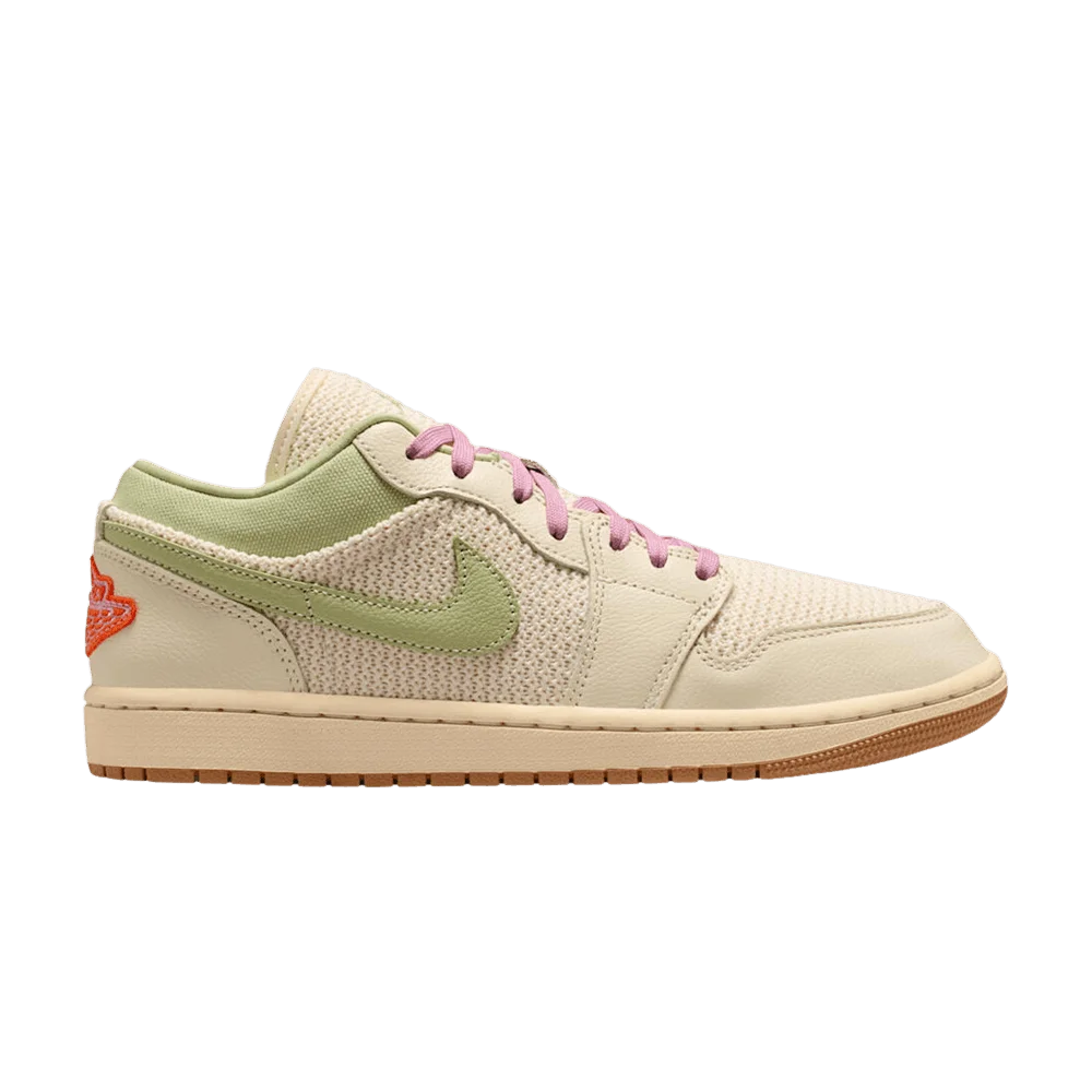 Krossovki-Wmns-Air-Jordan-1-Low-SE-Sail-Olive-Aura-Pearl-White