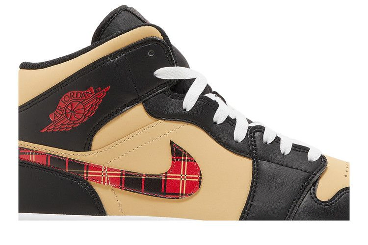 Кроссовки Air Jordan 1 Mid SE 'Tartan Swoosh'