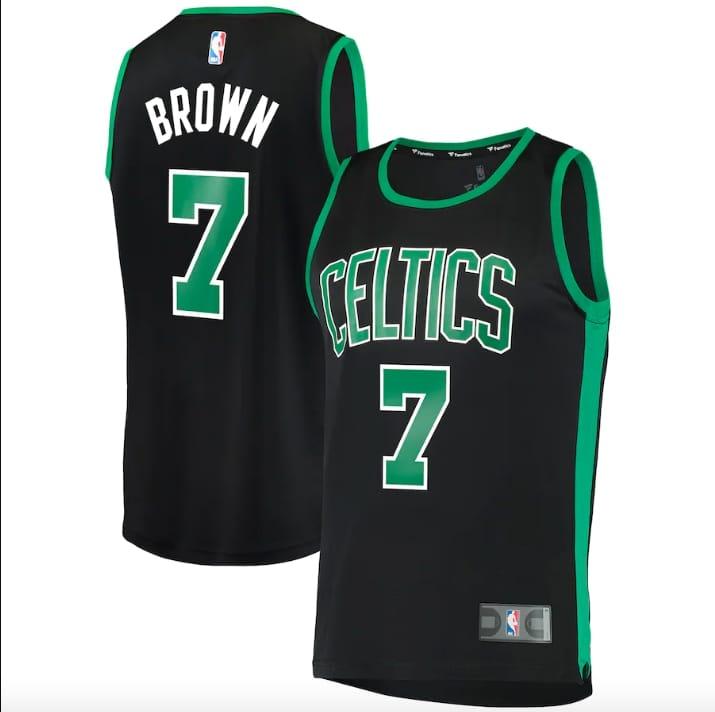 Boston-Celtics-7-Jaylen-Brown-Fast-Break-Replica-Player-Statement-Black-Jersey