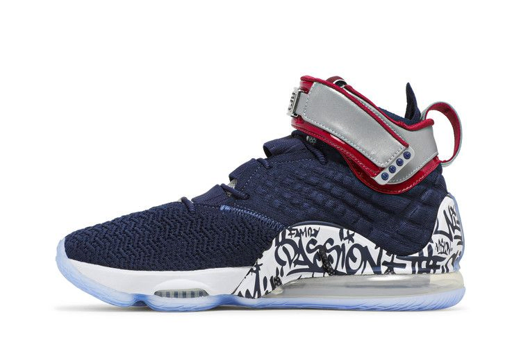 Кроссовки Nike LeBron 17 'LeBron 4 Cold Blue Graffiti'
