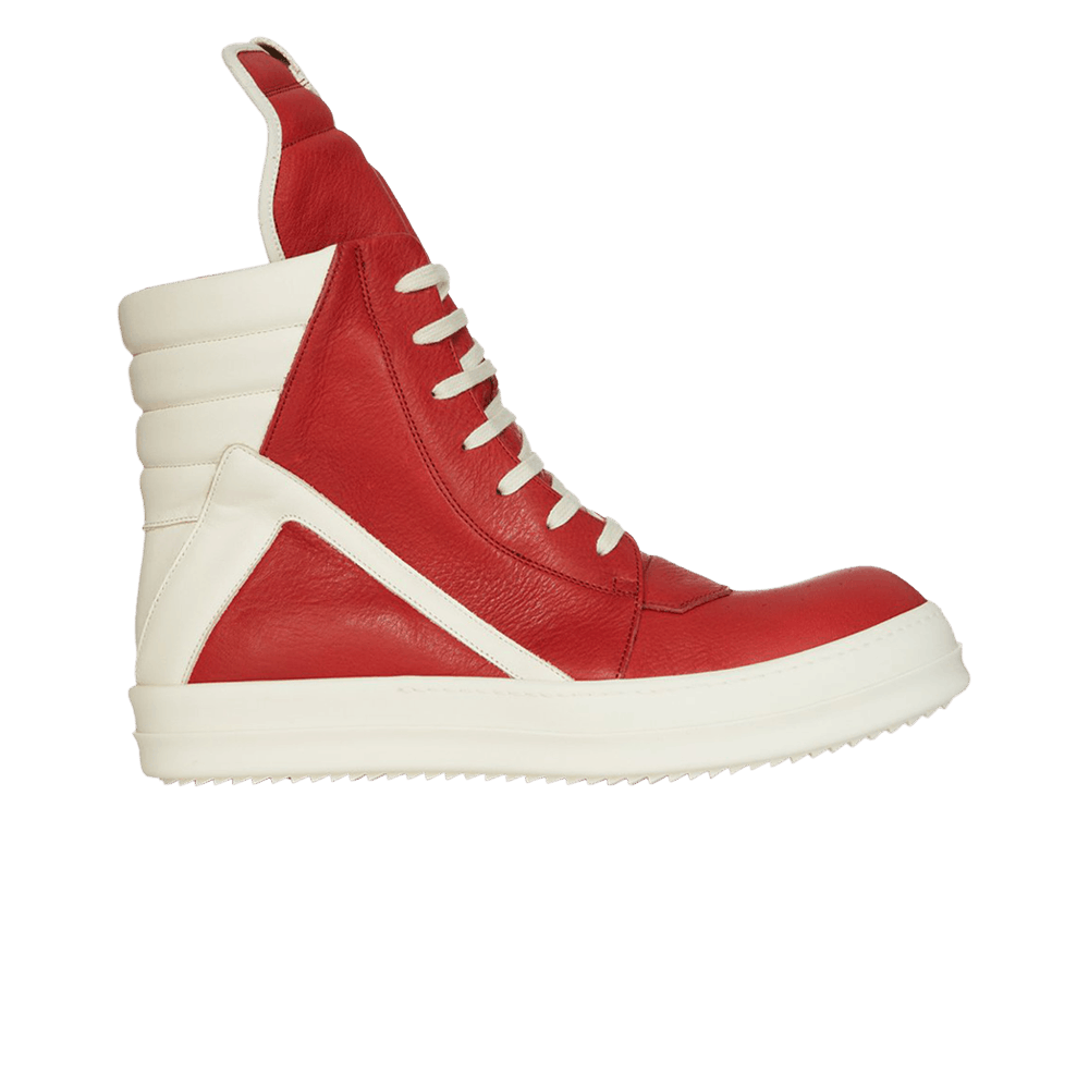 Кроссовки Rick Owens Lido Geobasket High 'Cardinal Red Milk'