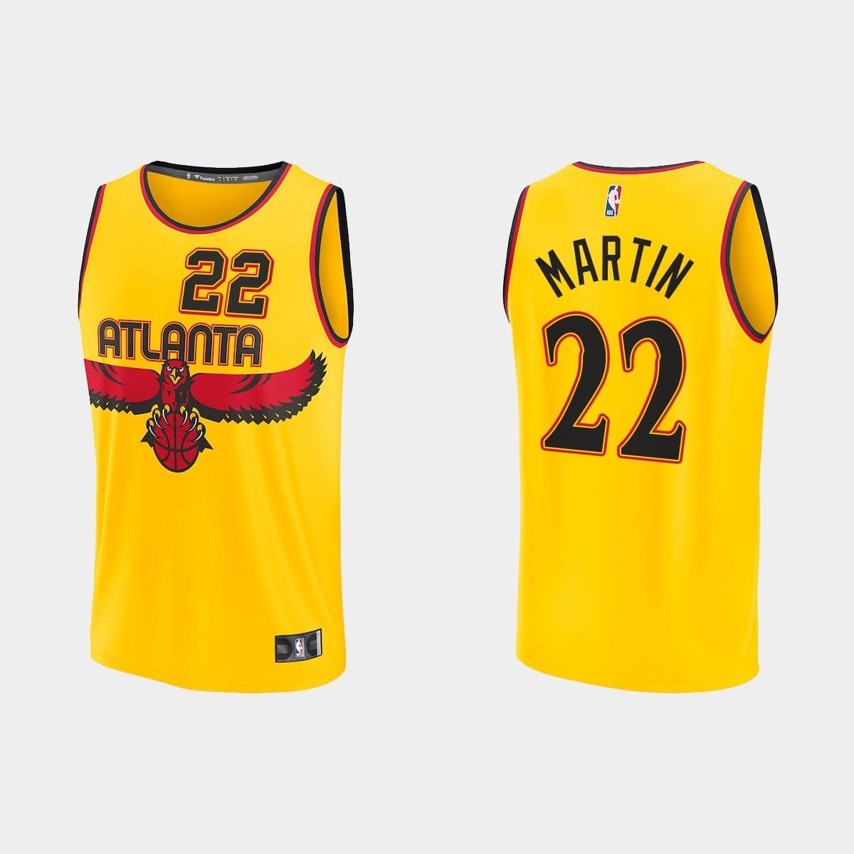 Atlanta-Hawks-22-Tyrese-Martin-Replica-City-Gold-Jersey