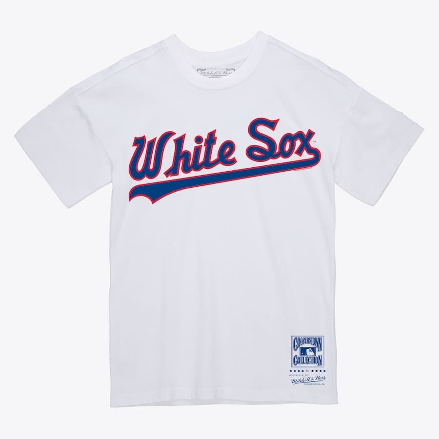 Футболка Mitchell & Ness White Chicago White Sox Wordmark T-Shirt