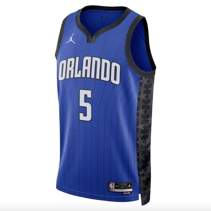 Баскетбольная джерси 2022-23 Orlando Magic #5 Paolo Banchero Swingman Statement Blue Jersey
