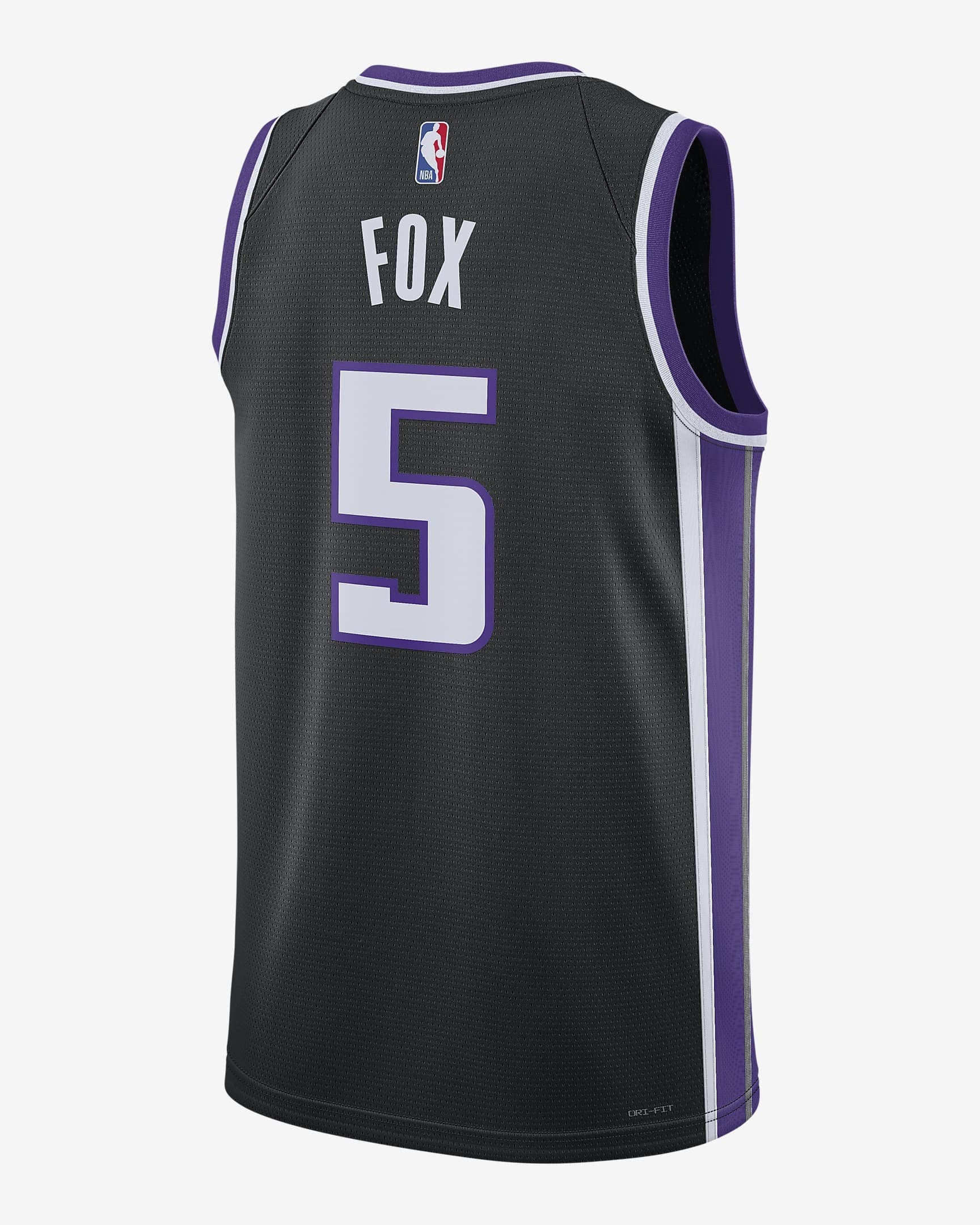 Баскетбольная джерси 2023-24 Sacramento Kings De’aaron Fox #5 Swingman Icon Edition Black Jersey