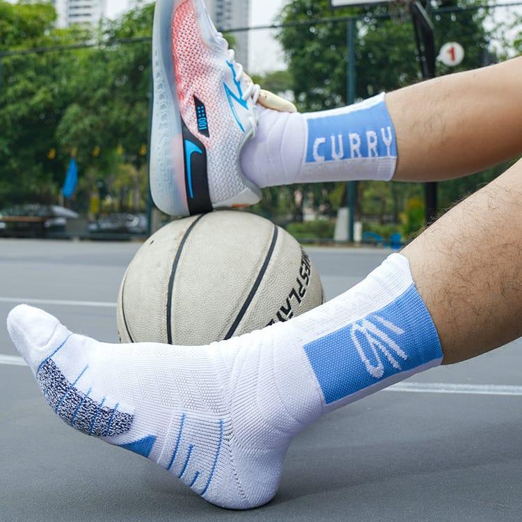 Спортивные носки Ehot Curry White-Blue Quarter Socks