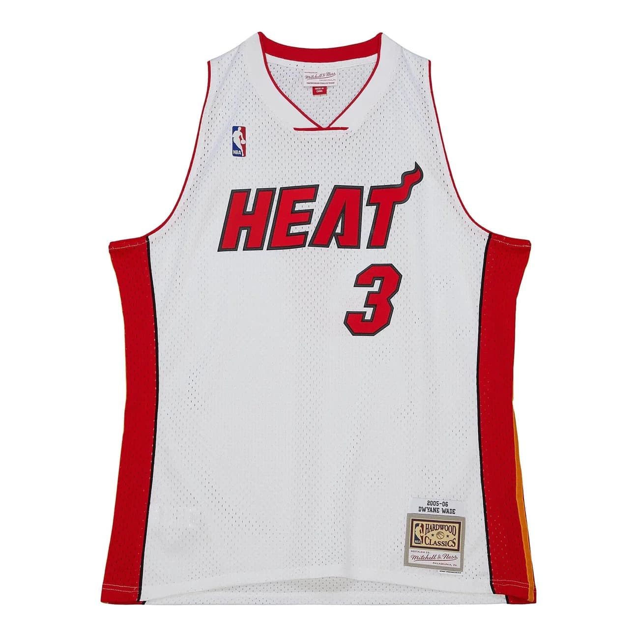 Баскетбольная джерси 2005-06 Miami Heat Dwyane Wade #3 Swingman Hardwood Classic White Jersey