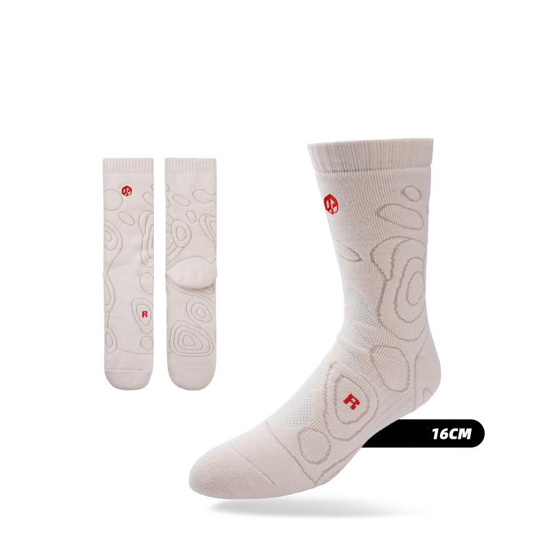 Ehot-Circles-Beige-Crew-Socks