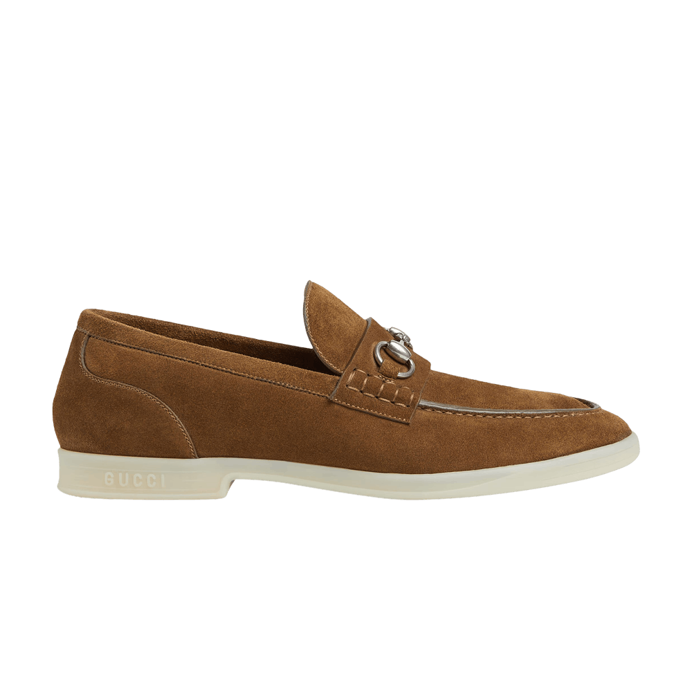 Кроссовки Gucci Horsebit Loafer 'Brown Suede'