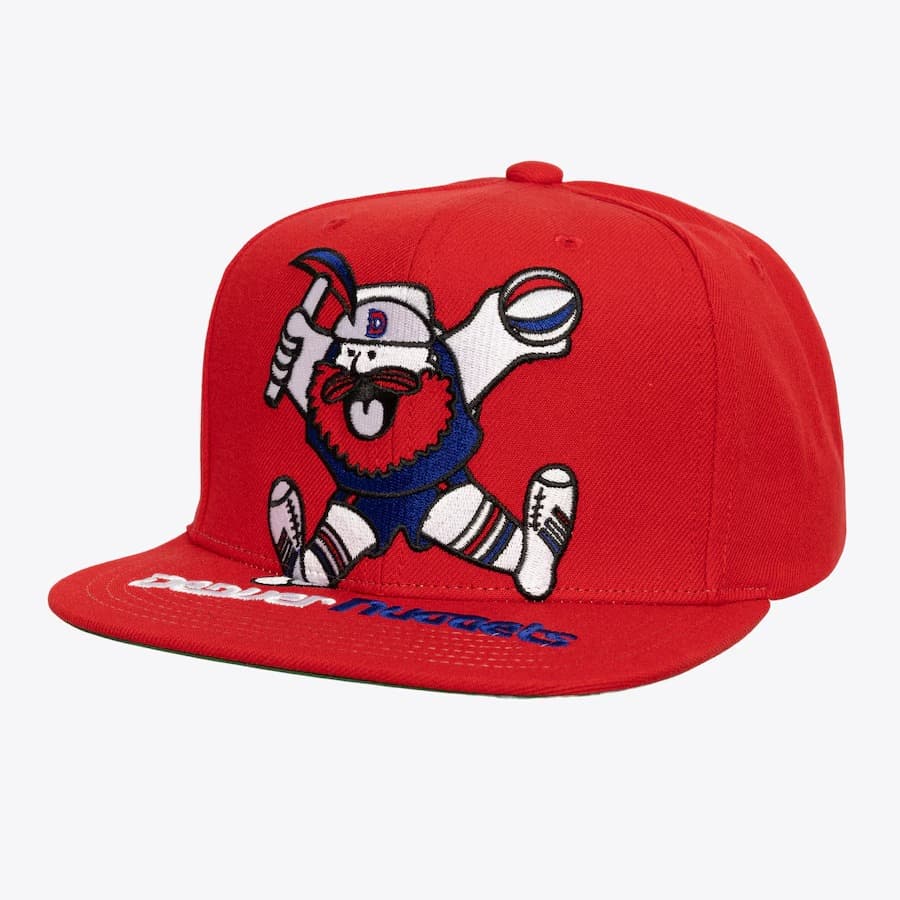 Бейсболка Mitchell & Ness Red Denver Nuggets Hardwood Classics XL Logo Snapback Hat