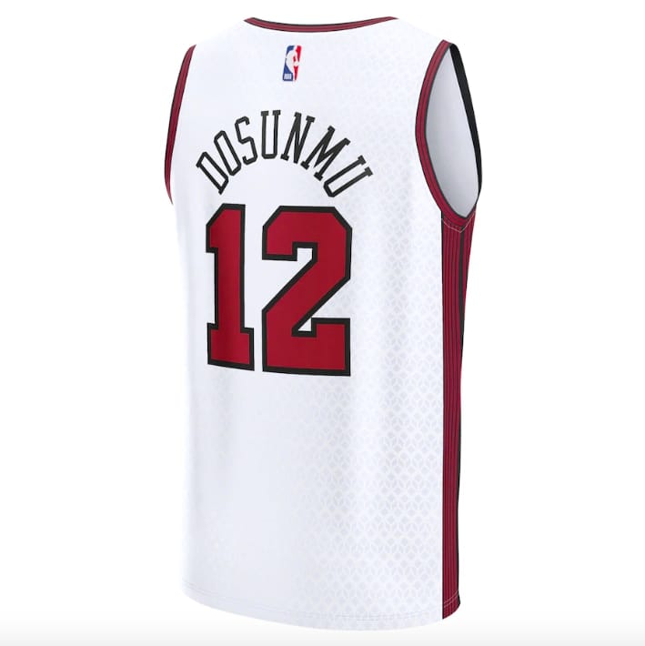 Баскетбольная джерси 2022-23 Chicago Bulls #12 Ayo Dosunmu Fastbreak City White Jersey