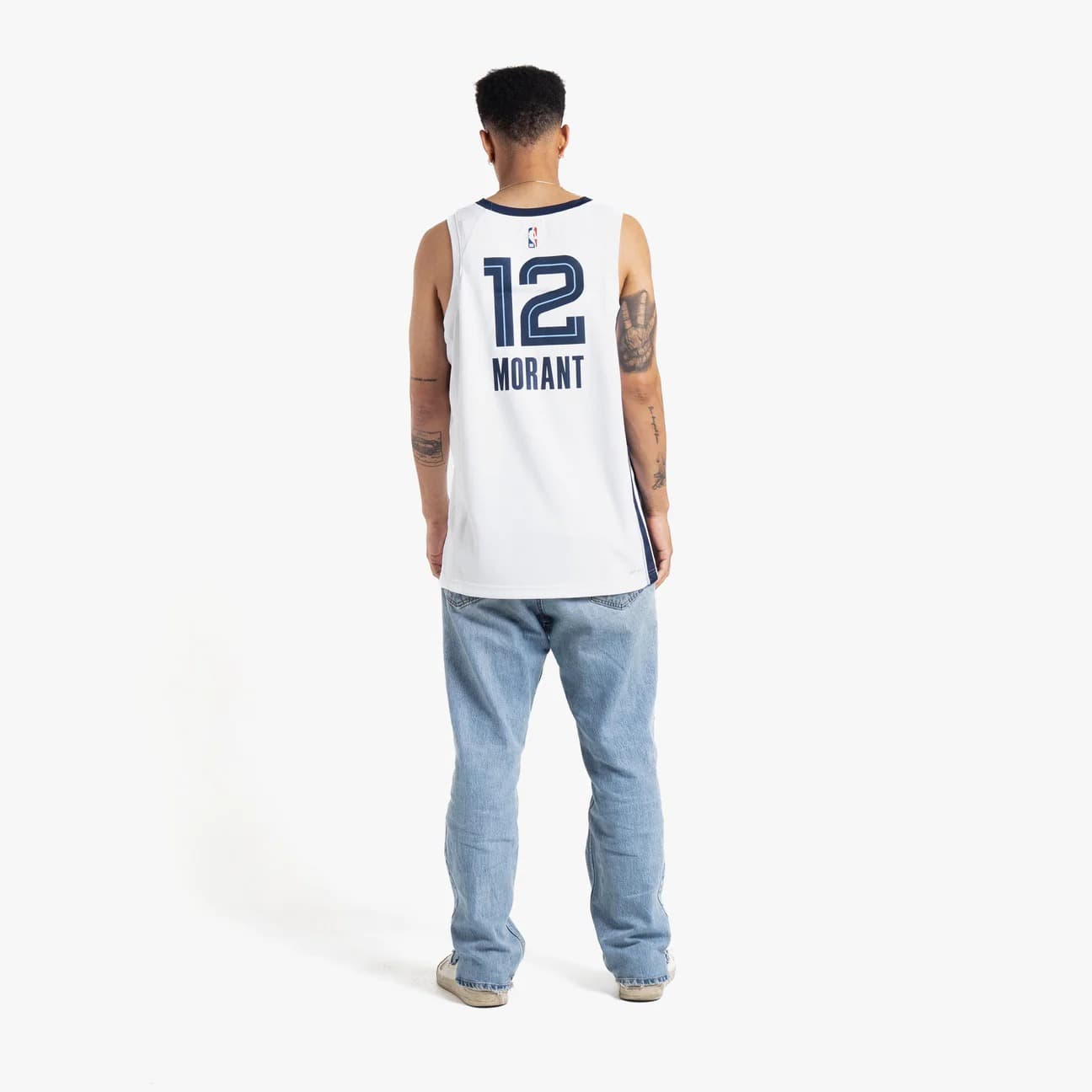 Баскетбольная джерси 2023-24 Memphis Grizzlies Ja Morant #12 Swingman Association Edition White Jersey