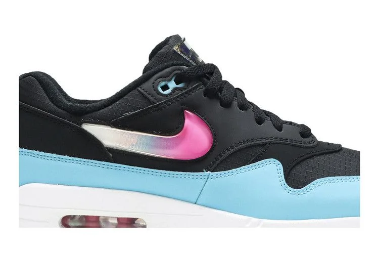 Кроссовки Nike Air Max 1 'Jewel Swoosh - Black Blue Furry'