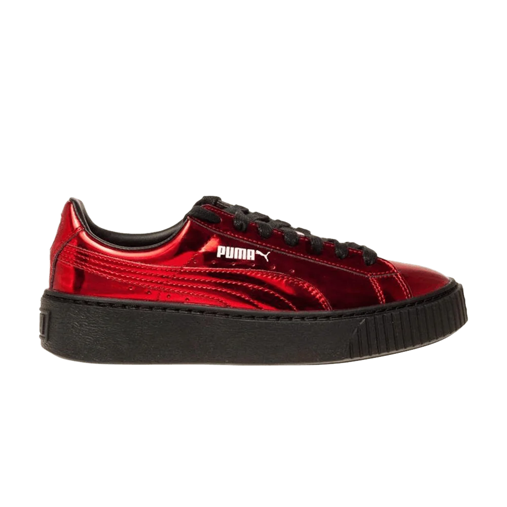 Krossovki-Puma-Wmns-Basket-Platform-Metallic-Red