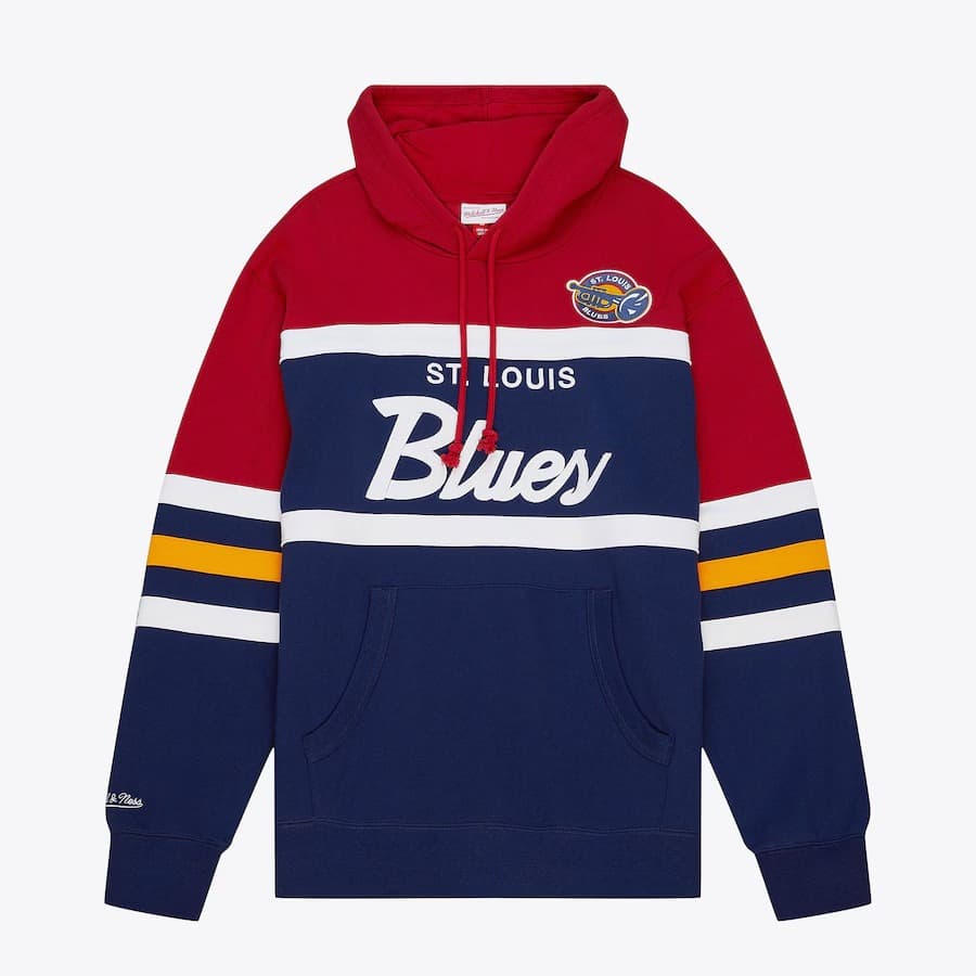 Худи Mitchell & Ness Navy St. Louis Blues Head Coach Pullover Hoodie